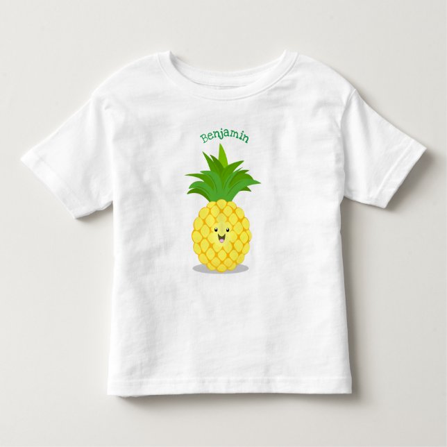 illustration av tecknaden för ananas t shirt (Framsida)