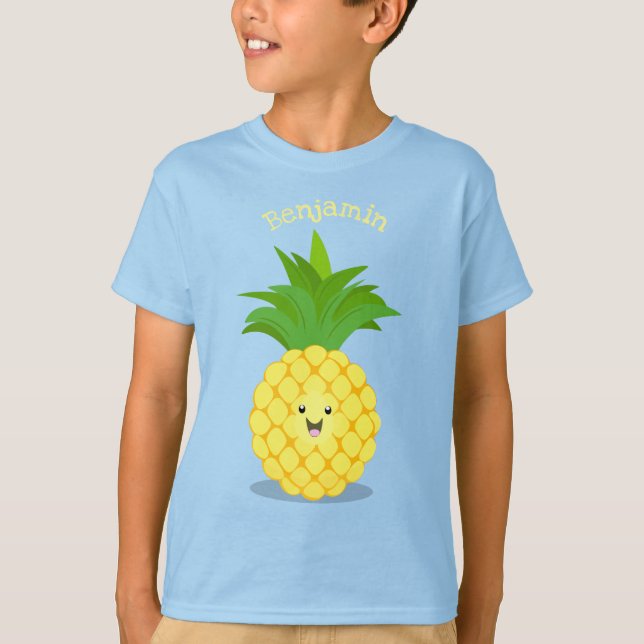 illustration av tecknaden för ananas t shirt (Framsida)