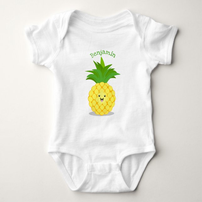 illustration av tecknaden för ananas t shirt (Framsida)