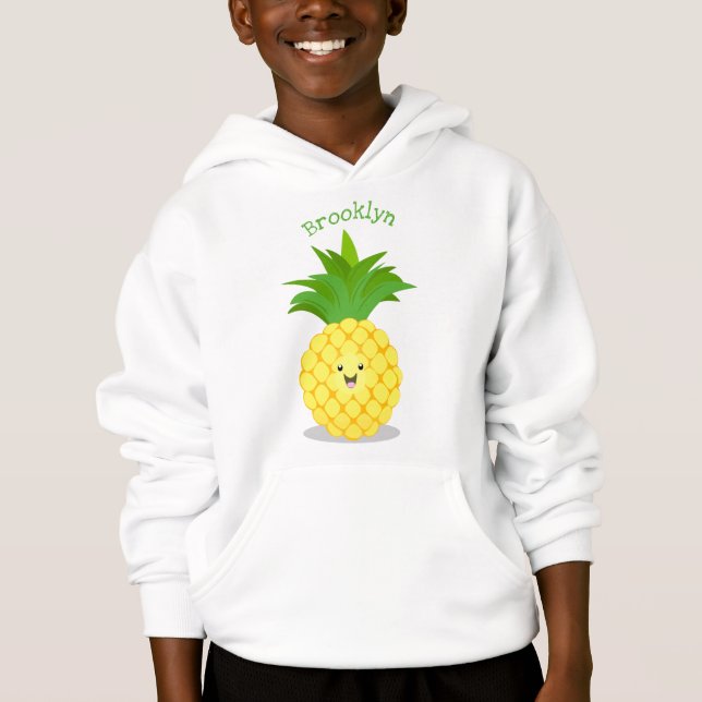 illustration av tecknaden för ananas t shirt (Framsida)