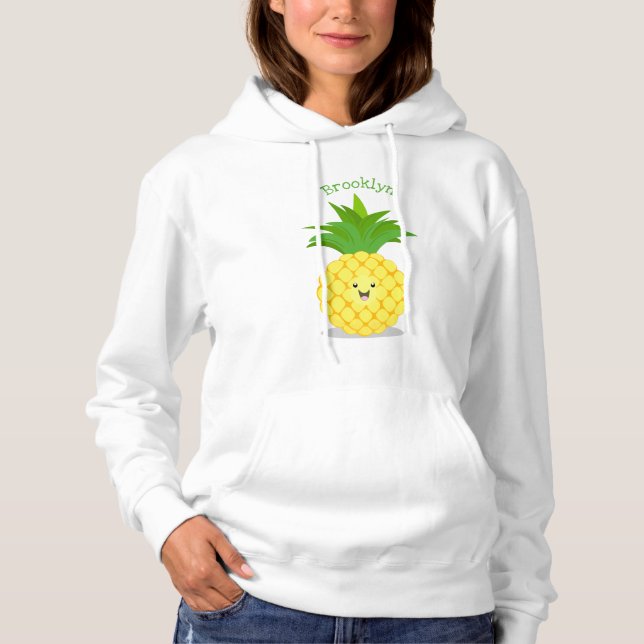 illustration av tecknaden för ananas t shirt (Framsida)