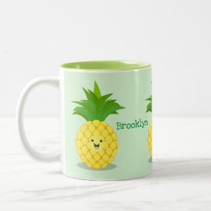 illustration av tecknaden för ananas Två-Tonad mugg