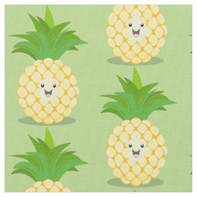 illustration av tecknaden för ananas tyg (Närbild)