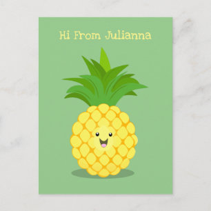 illustration av tecknaden för ananas vykort