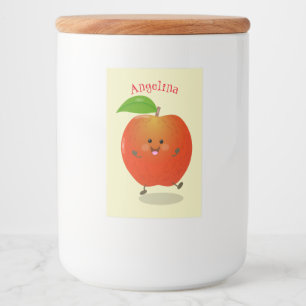 illustration av tecknaden för att tända äpple mat etikett