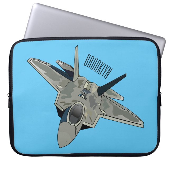 illustration av tecknaden för bekämpning av luftfa laptop fodral (Framsidan)