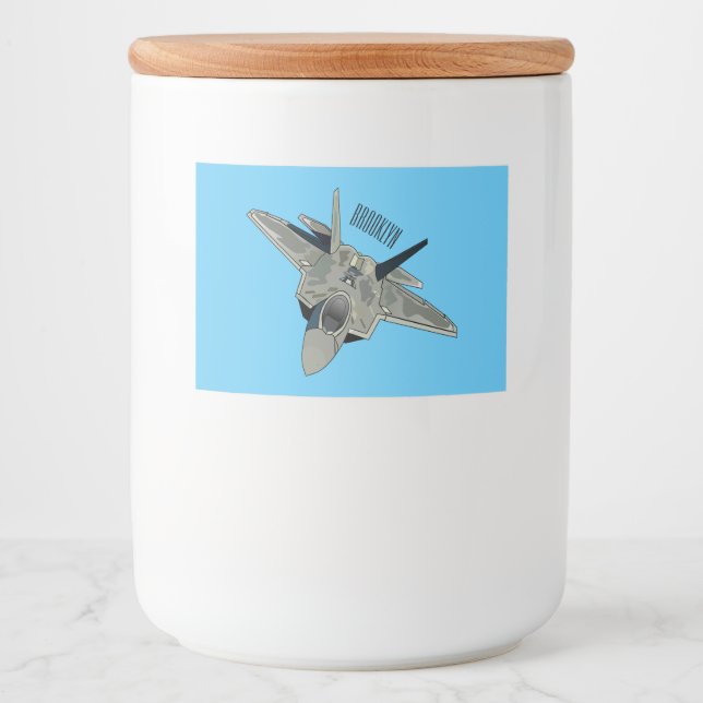 illustration av tecknaden för bekämpning av luftfa mat etiketter (Framsida)