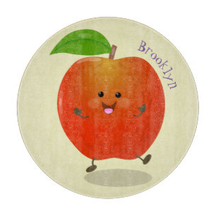 illustration av tecknaden för Cute dans-äpple