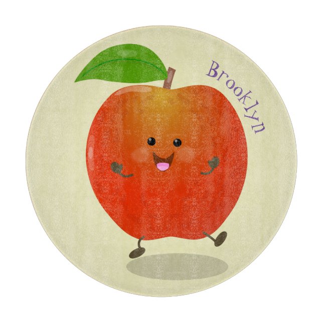 illustration av tecknaden för Cute dans-äpple (Framsidan)