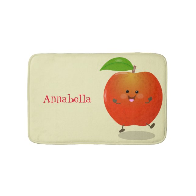 illustration av tecknaden för Cute dans-äpple Badrumsmatta (Framsidan)