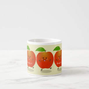 illustration av tecknaden för Cute dans-äpple Espressomugg