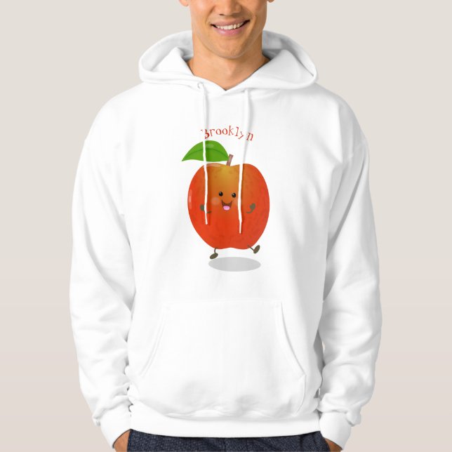 illustration av tecknaden för Cute dans-äpple Hoodie (Framsida)