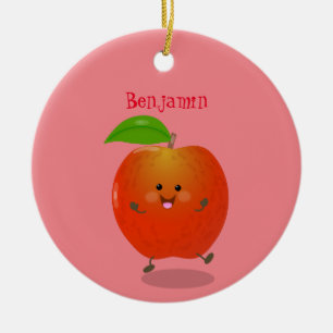 illustration av tecknaden för Cute dans-äpple Julgransprydnad Keramik