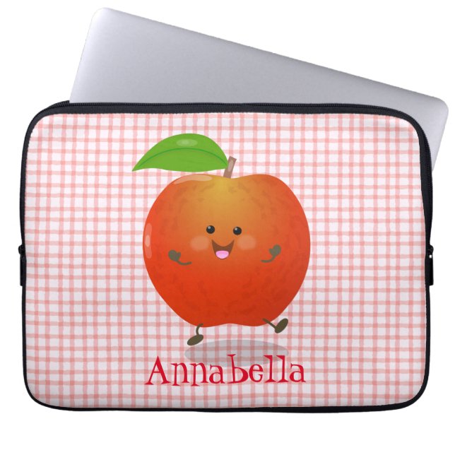 illustration av tecknaden för Cute dans-äpple Laptop Fodral (Framsidan)