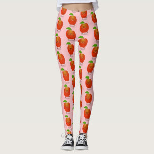 illustration av tecknaden för Cute dans-äpple Leggings