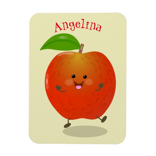 illustration av tecknaden för Cute dans-äpple Magnet (Vertikal)