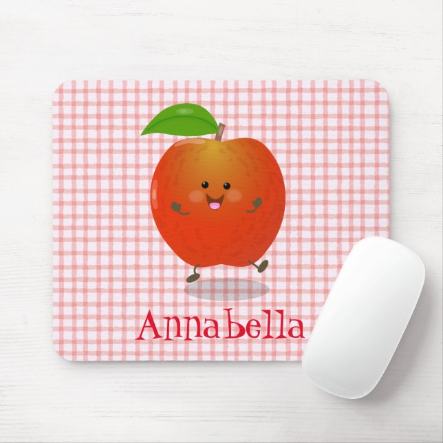 illustration av tecknaden för Cute dans-äpple Musmatta (Med mus)