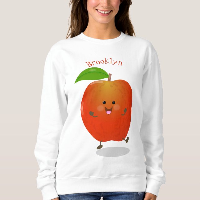 illustration av tecknaden för Cute dans-äpple T Shirt (Framsida)