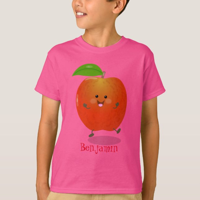 illustration av tecknaden för Cute dans-äpple T Shirt (Framsida)
