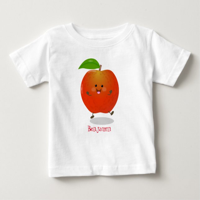 illustration av tecknaden för Cute dans-äpple T Shirt (Framsida)