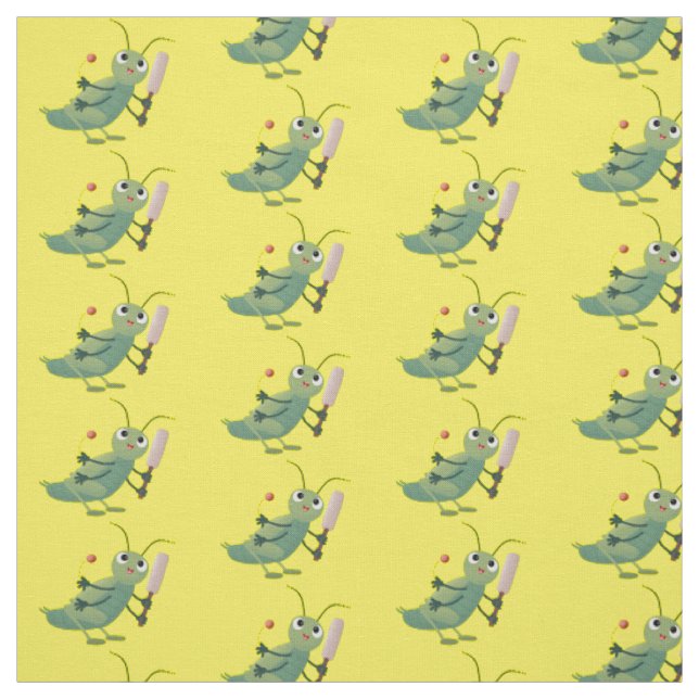 illustration av tecknaden för Cute grönt-kricket-i Tyg (Provkarta)