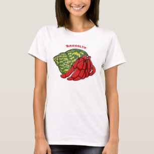 illustration av tecknaden för Cute Hermit-krabban T Shirt