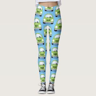 illustration av tecknaden för Cute Kawaii-bilar Leggings