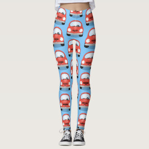illustration av tecknaden för Cute Kawaii-bilar Leggings