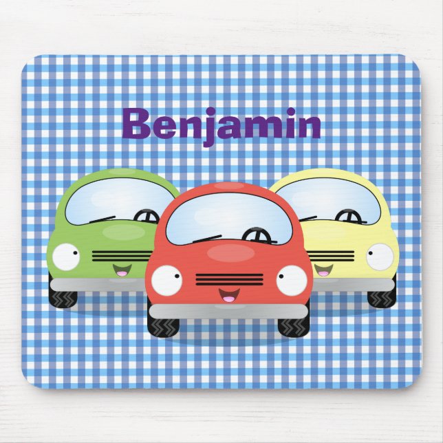 illustration av tecknaden för Cute Kawaii-bilar Musmatta (Framsidan)