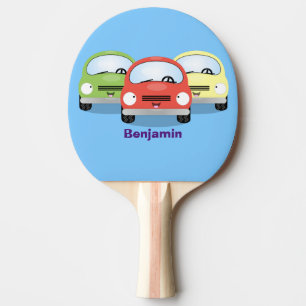 illustration av tecknaden för Cute Kawaii-bilar Pingisracket