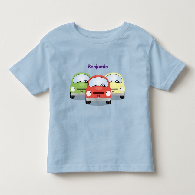 illustration av tecknaden för Cute Kawaii-bilar T Shirt (Framsida)