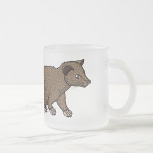 illustration av tecknaden för Cute luwak civet Frostad Glasmugg