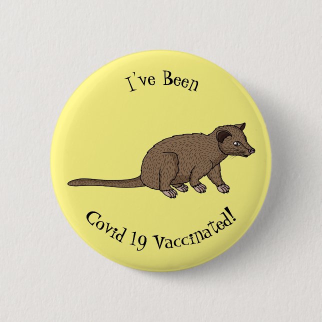 illustration av tecknaden för Cute luwak civet Knapp (Framsida)