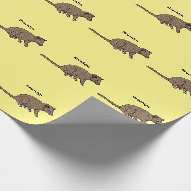 illustration av tecknaden för Cute luwak civet Presentpapper (Hörn)