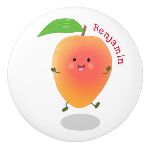 illustration av tecknaden för Cute lycklig mango-g Knopp