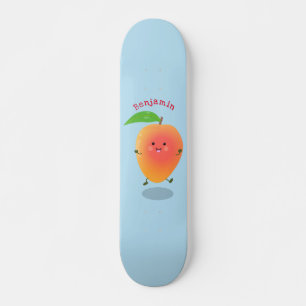illustration av tecknaden för Cute lycklig mango-g Mini Skateboard Bräda 18,5 Cm