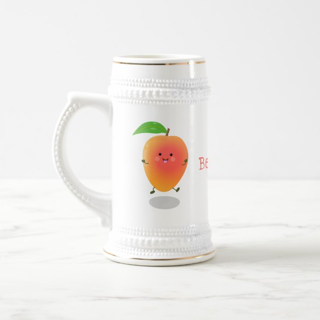 illustration av tecknaden för Cute lycklig mango-g Sejdel (Vänster)