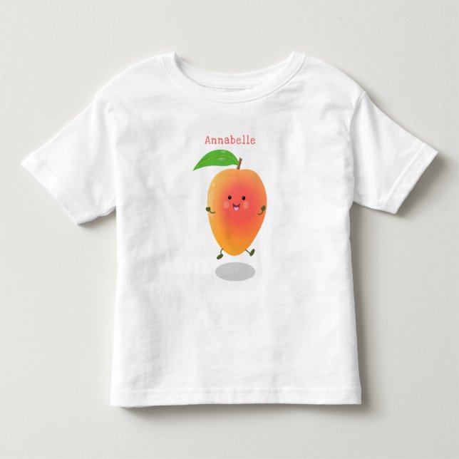 illustration av tecknaden för Cute lycklig mango-g T Shirt (Framsida)