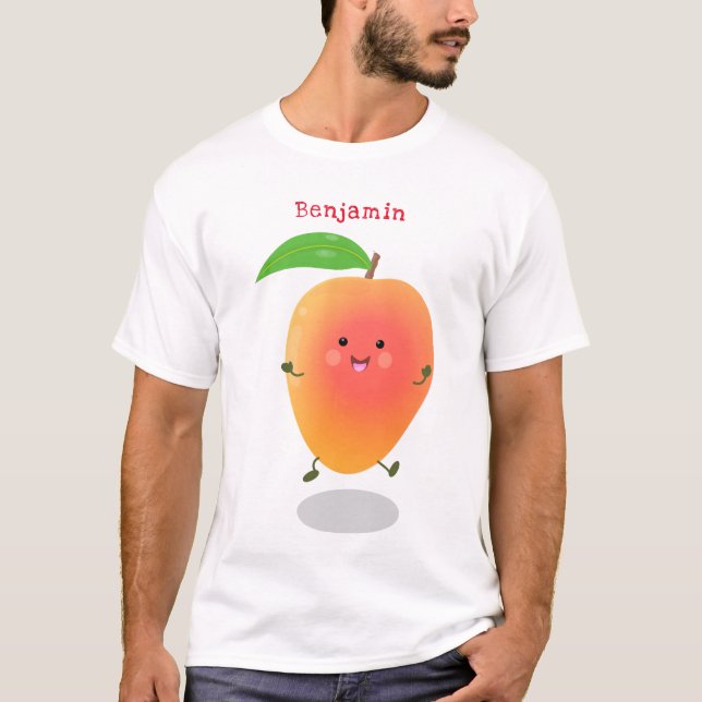 illustration av tecknaden för Cute lycklig mango-g T Shirt (Framsida)