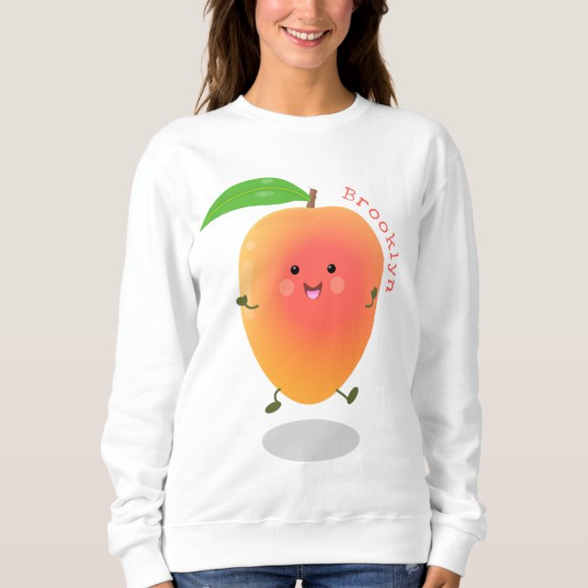 illustration av tecknaden för Cute lycklig mango-g T Shirt (Framsida)