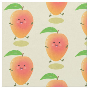 illustration av tecknaden för Cute lycklig mango-g Tyg