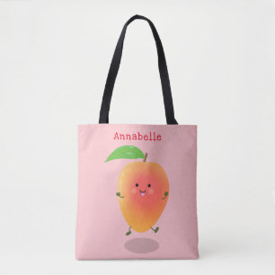 illustration av tecknaden för Cute lycklig mango-g Tygkasse