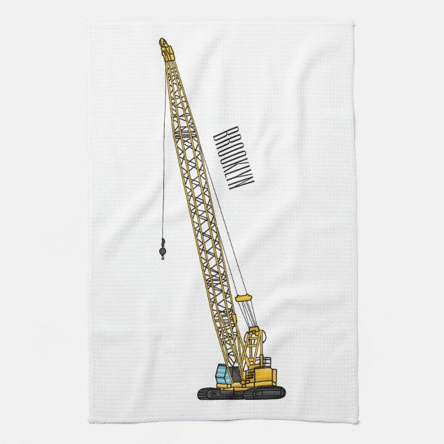illustration av tecknaden för Dragline-grävmaskin Kökshandduk (Vertikal)