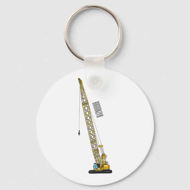 illustration av tecknaden för Dragline-grävmaskin Nyckelring (Framsida)