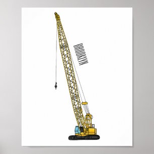 illustration av tecknaden för Dragline-grävmaskin Poster