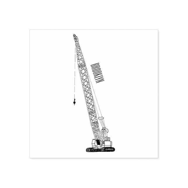illustration av tecknaden för Dragline-grävmaskin Stämpel (Tryck)