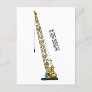 illustration av tecknaden för Dragline-grävmaskin Vykort