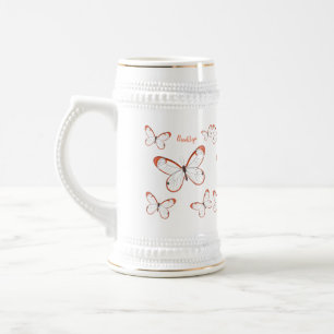 illustration av tecknaden för fjäril av glas sejdel