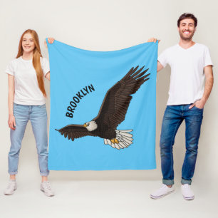illustration av tecknaden för flygande örn i lyckl fleecefilt