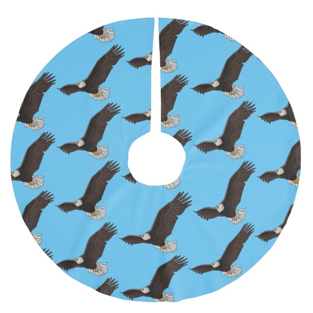 illustration av tecknaden för flygande örn i lyckl julgransmatta borstad polyester (Framsidan)